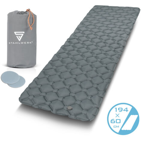 STAHLWERK Materasso ad aria  LM-70 ST 194 x 60cm Letto ad aria gonfiabile Materasso da campeggio