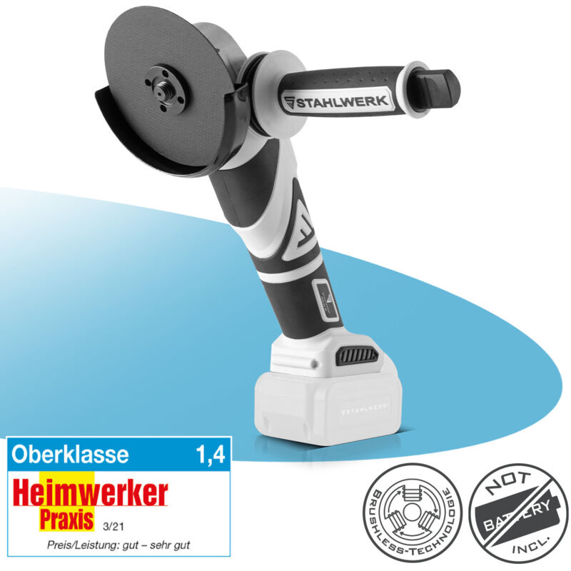 Meuleuse d'angle sans fil Brushless AWS-20 st sans batterie, 0 - 7500 min-1 - Stahlwerk