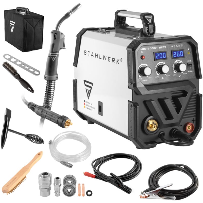 Stahlwerk - Poste de soudage mig mag 200 st igbt gaz protecteur avec 200 ampères mma E-Hand