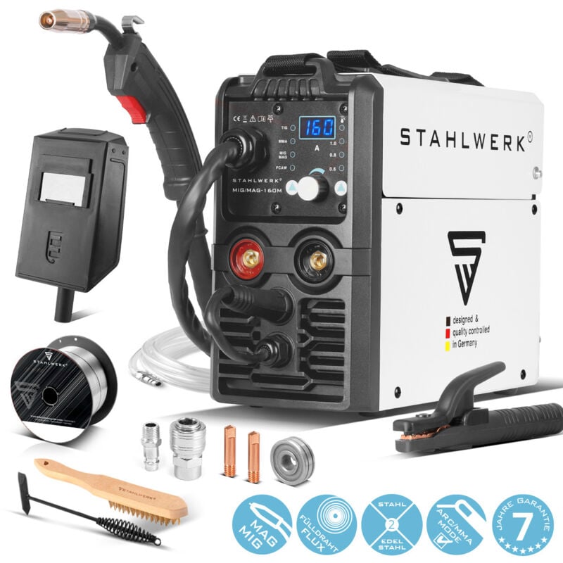 STAHLWERK Poste de soudage MIG MAG 160 M IGBT 5 en 1 appareil combiné avec 160 ampères