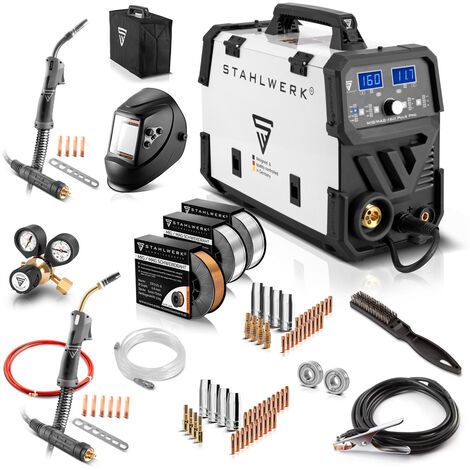 Ttake. SYNERGIC DOUBLE PULSE 400, saldatrice inverter sinergica doppio  pulsata TIG, MMA, MIG-MAG, con accessori