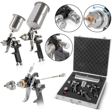 STAHLWERK Pistolas HVLP SGS-1125 ST Juego de 21 piezas