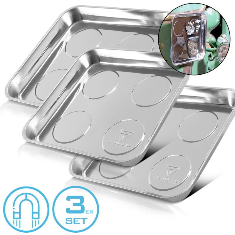 Stahlwerk - Plateau magnétique MS-30 st Jeu de 3 plateaux magnétiques 270 x 292 x 30mm Plateau adhésif