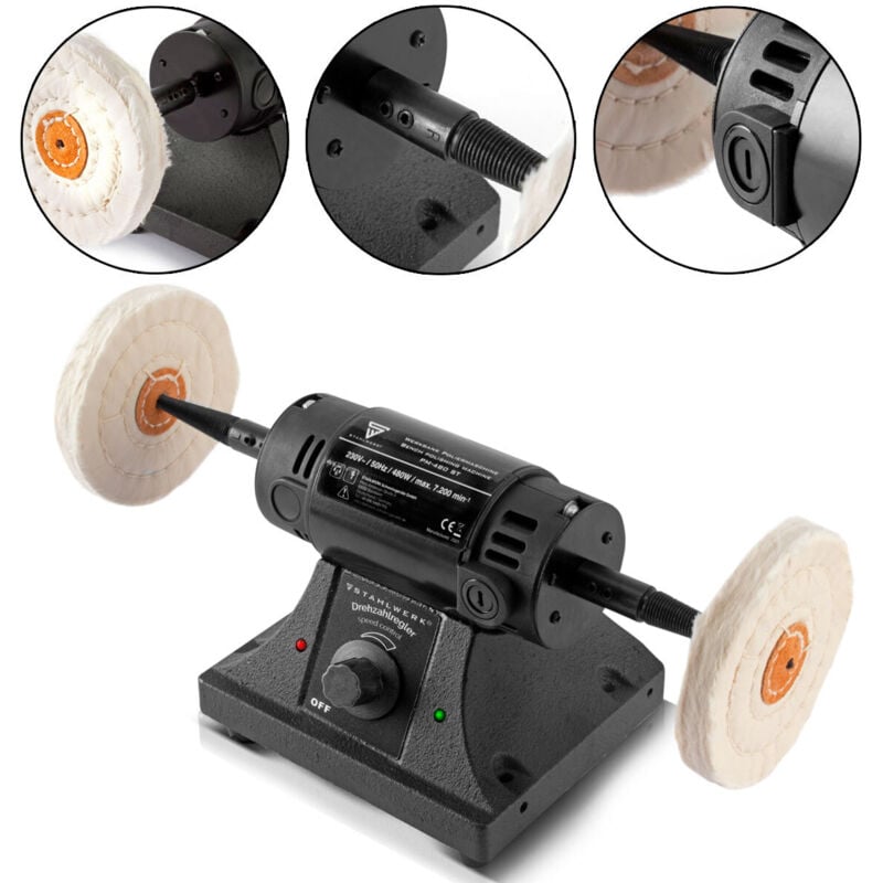 Stahlwerk - Etabli Polisseuse PM-480 st avec 480 watts et 7200 tr/min