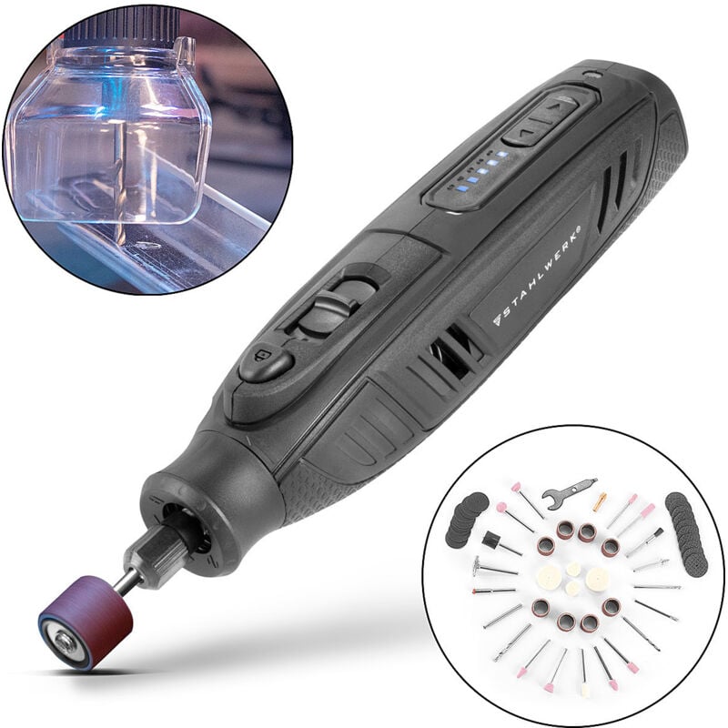 Ponceuse multi-usages sans fil AMF-80 st 5.000-25.000 t/min 2.000 mAh - Stahlwerk