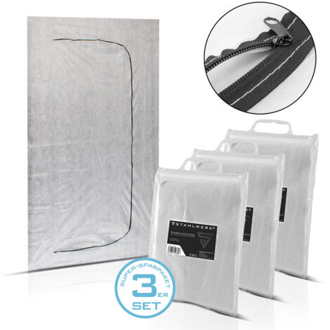 STAHLWERK Porte anti-poussière, jeu de 3 portes en forme de C Porte anti-poussière Rideau anti-poussière