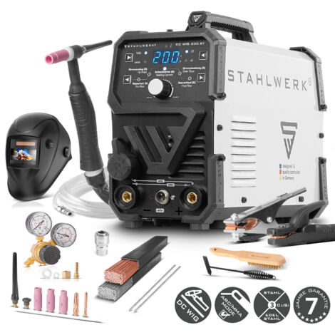 Stahlwerk – Poste à souder DC TIG 200 ST – Soudage MMA – Courant 10-200A – Tension 230V – Protection IP21S – Accessoires inclus