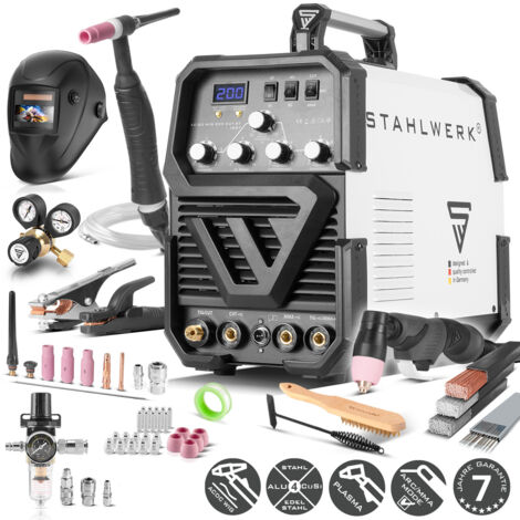 STAHLWERK Poste de soudage AC DC Wig 200 CUT ST avec découpeur plasma Equipement complet