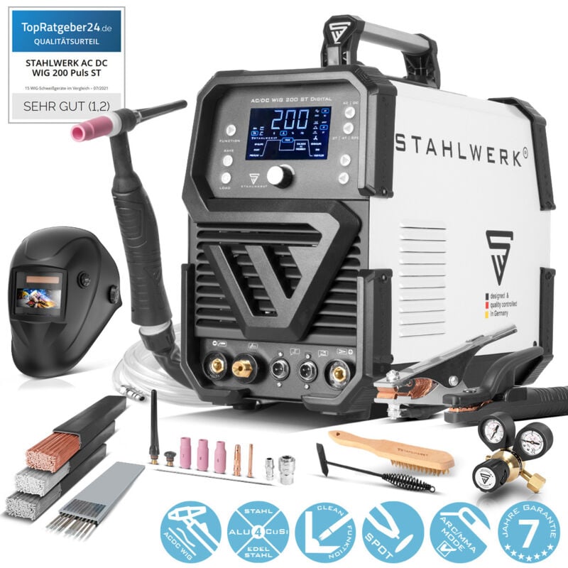Poste de soudage ac/dc tig 200 st Digital équipement complet 200 a tig & mma - Stahlwerk