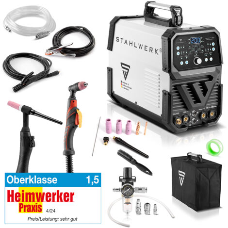 STAHLWERK Poste de soudage combiné 4 en 1 AC/DC TIG 200 Puls D CUT 200 A TIG MMA Alu