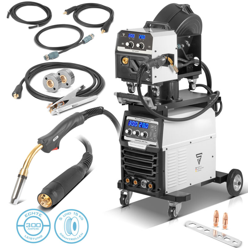Poste de soudage mig mag 300 Pro Inverter igbt entièrement synergique avec 300 a - Stahlwerk