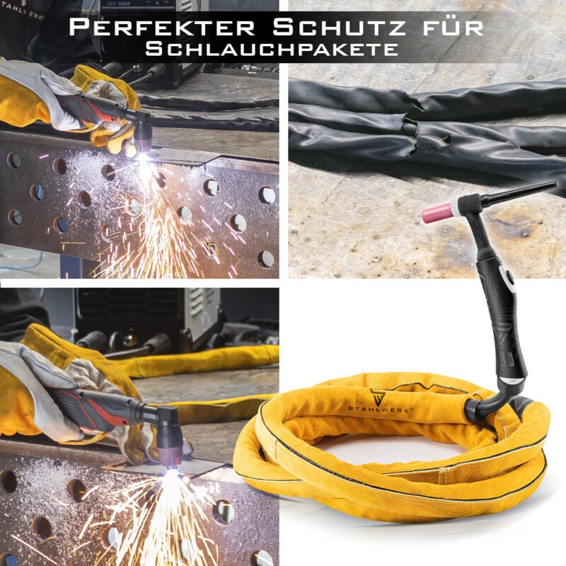Stahlwerk - Tuyau de protection Gaine flexible 5m Paquets de tuyaux Cuir tig mig mag Plasma