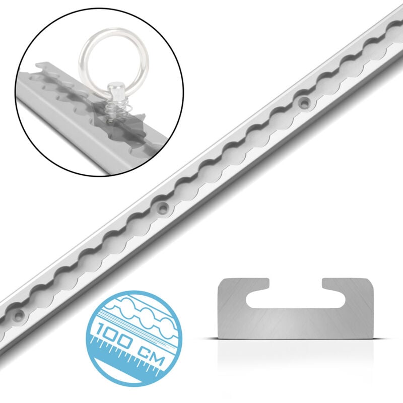 Stahlwerk - Rail d'arrimage 100 cm Rail Airlin Rail de fixation en aluminium