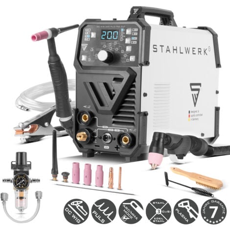 STAHLWERK Saldatrice combinata DC TIG 200 Pulse Pro CUT 4 in 1