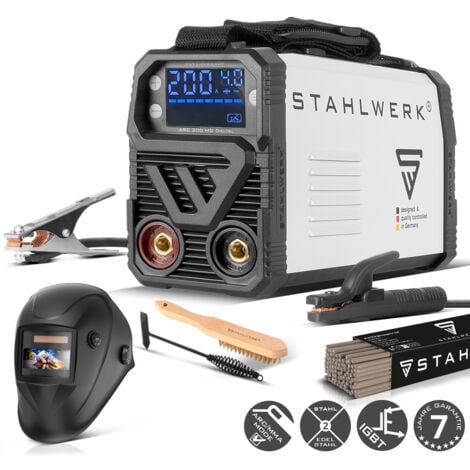 STAHLWERK Schweißgerät ARC 200 MD Digital Vollausstattung - Inverter 200 Ampere