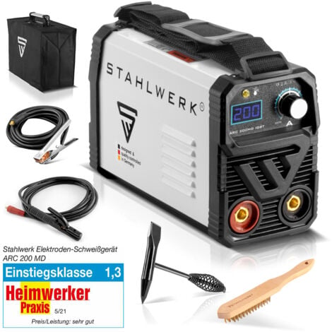 STAHLWERK Schweißgerät ARC 200 MD IGBT MMA E Hand Inverter Single-Board 200 A