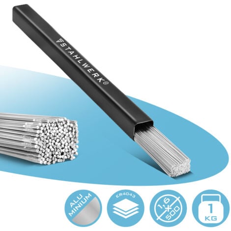 STAHLWERK Schweißstäbe WIG Zusatz ER4043Si5 Aluminium 1,6 mm x 500 mm 1 kg