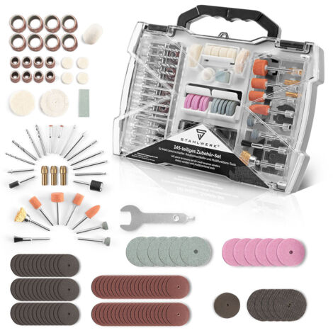 STAHLWERK Set d'accessoires pour ponceuses multifonctions 145 pces