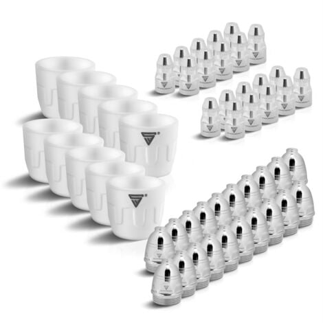 STAHLWERK Set de 50 pièces d'usure pour torche de découpage plasma P 80