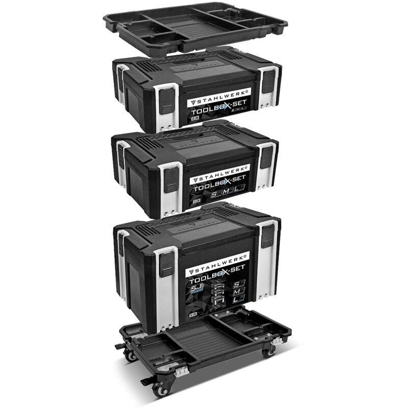 Stahlwerk - Toolbox Set 5 in 1 Systembox Caisse à outils Coffre à outils