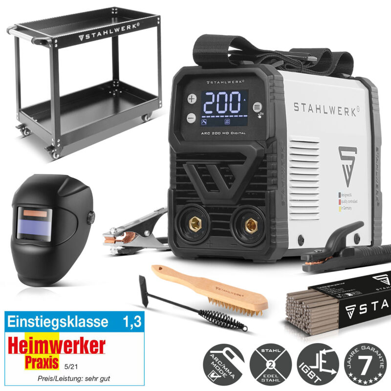 STAHLWERK soldadora ARC 200 MD Digital carro totalmente equipado