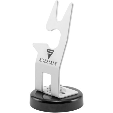 STAHLWERK support de torche avec base magnétique, support de torche universel pour TIG, MIG et PLASMA, blanc