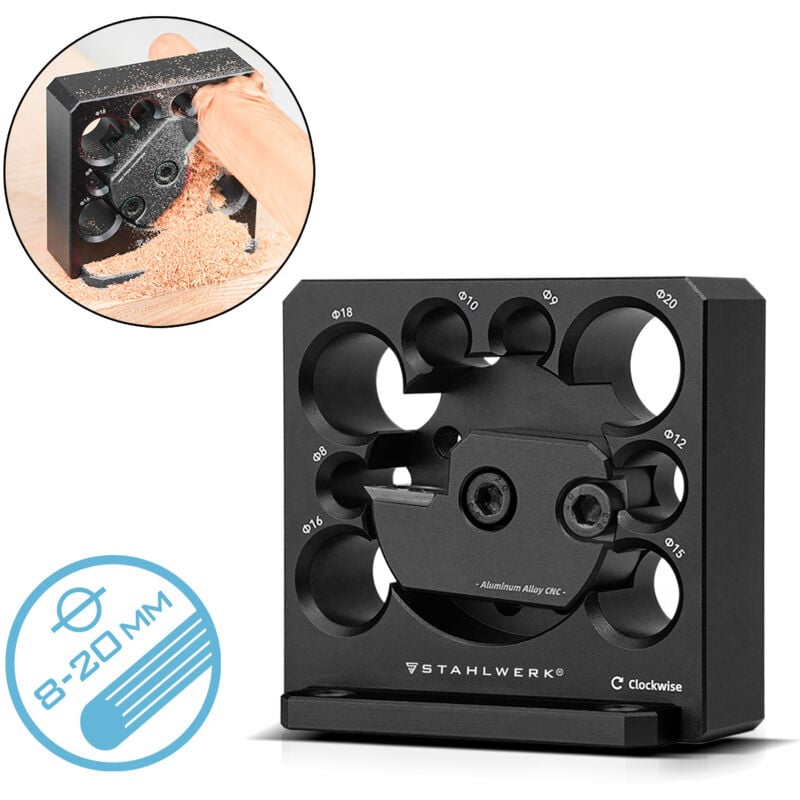 Stahlwerk - Tourillonneuse 8 / 9 / 10 / 12 / 15 / 16 / 18 / 20 mm Fraise à barre ronde