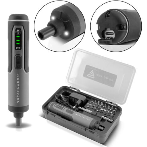 STAHLWERK Tournevis sans fil /Tournevis à tige /Tournevis électrique Moteur 3,6 V, 1300 mAh