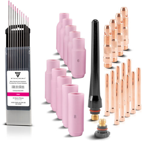 STAHLWERK WP-26 Set di accessori per saldatura TIG 36 pezzi