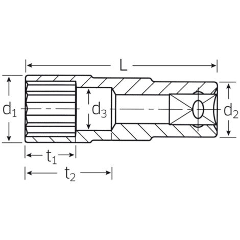 STAHLWILLE 03421041 - clé en verre bouche 1/2 ''51aP 25/32