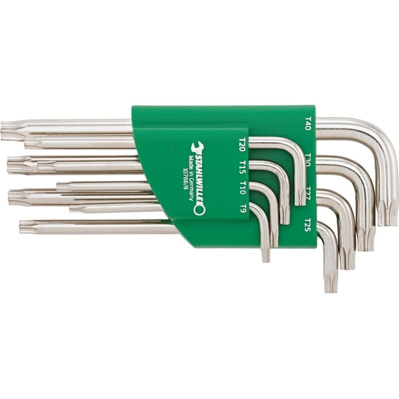 Image of Stahlwille 10766/8 SATZ WINKELSCHRAUBENDREHER TORX 8TLG. Satz Winkelschraubendreher Torx