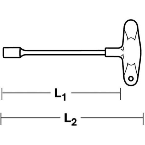 Stahlwille 12507-2K 7 Sechskant-Steckschlüssel mit Zweikomponentengriff