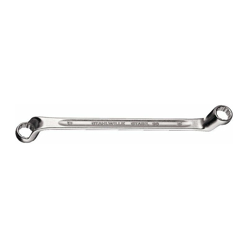 

Llave de anillo doble 20 46x50mm 535mm de profundidad, curva STAHLWILLE