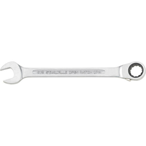 STAHLWILLE 41473838 LLAVE DE CARRACA COMBINADA DE BOCA FIJA Y BOCA EN ESTRELLA, ACODADO 17A 11/16
