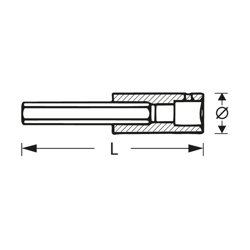 Stahlwille - Bussola esagonale, 1/4 pollice