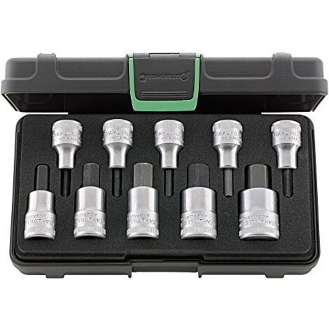 Stahlwille 54/10 KN 96031508 Brugola interna Kit inserti giravite a bussola 10 parti 1/2 (12.5 mm)