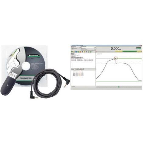 Stahlwille 7759-4 1,5 m USB-Adapter und Klinkenste ckerkabel mit Software Torkmaster