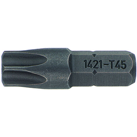 Stahlwille Bit-Schraubendrehereinsatz TORX T 45 Außen-6kant C 6,3mm L.25mm