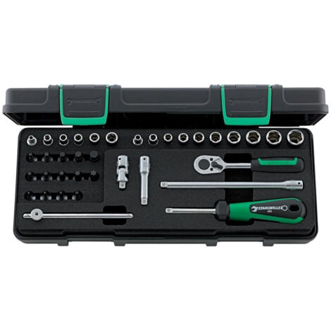 Stahlwille Coffret de douilles 88TX 36 pièces 1/4″ SW 5-13 mm Nombre de dents 22 6 pans - 98819801