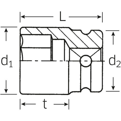 Stahlwille Douilles 50IMP 22 MM