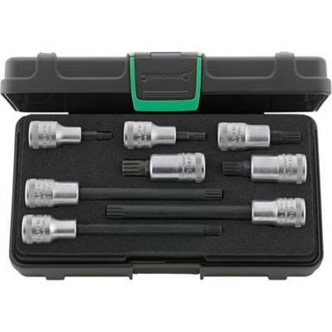 STAHLWILLE Jeu de douilles tournevis pour denture multiple, carré 1/2 pouce 8 pièces