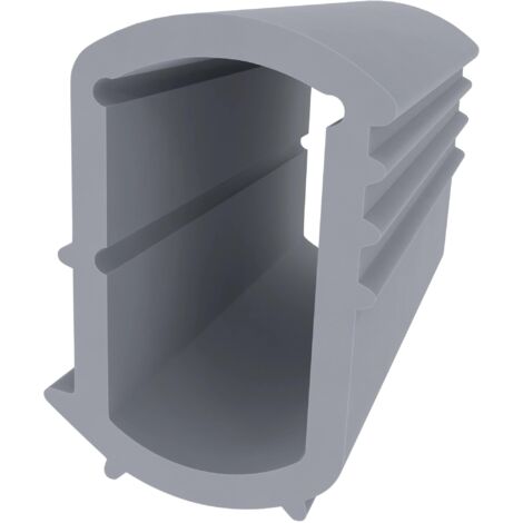 Stahlzargendichtung für Stahltüren - Grau - 5 Meter - Türdichtung Stahlzarge - Zugluftschutz - Schallschutz - Austausch Zargendichtung