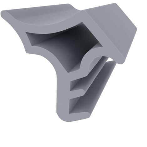 Stahlzargendichtung - Grau - Muster - Türdichtung - Zimmertürdichtung - Dichtung für Stahlrahmen - 3 mm Nut