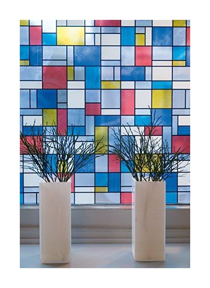 Stained Glass Window Fablon Self Adhesive Multicoloured Stickyback 2m x 67.5cm