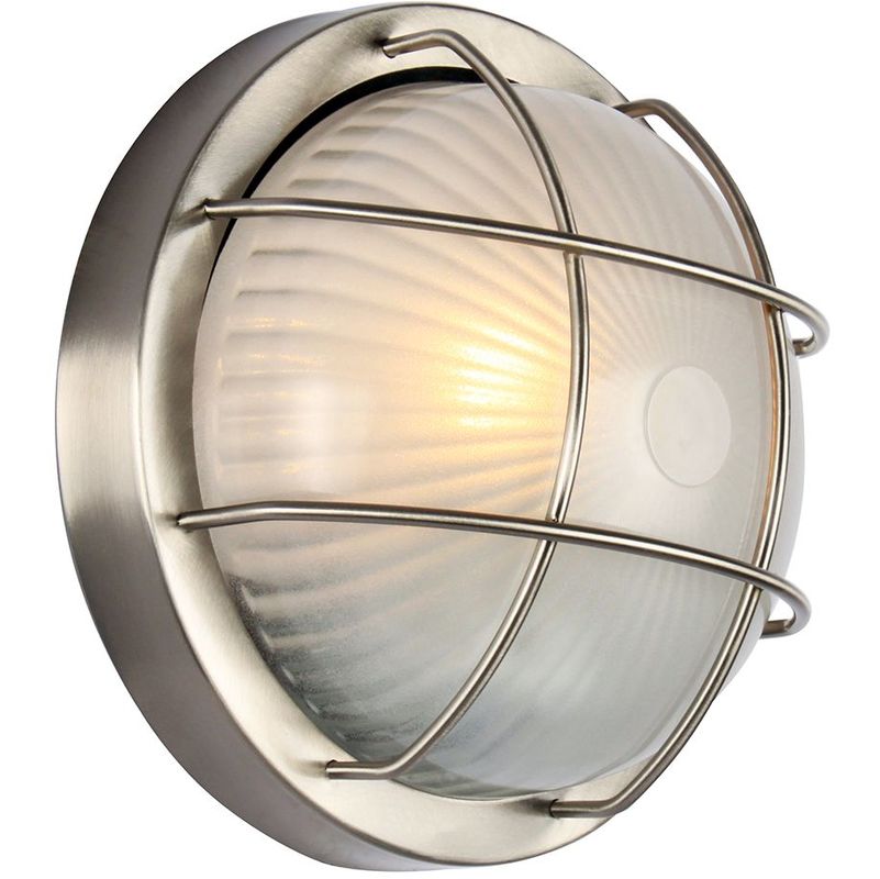 Stainless Steel Aluminium Outdoor Bulkhead Wall/Ceiling Light by - Happy Homewares