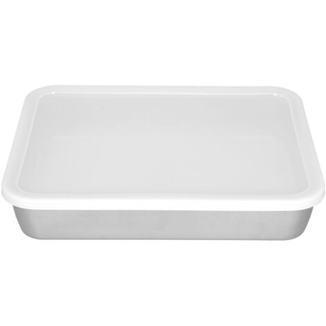 Stainless Steel Baking Tray Deep Flat Non Stick Baking Pan Food Storage Box with CoverM