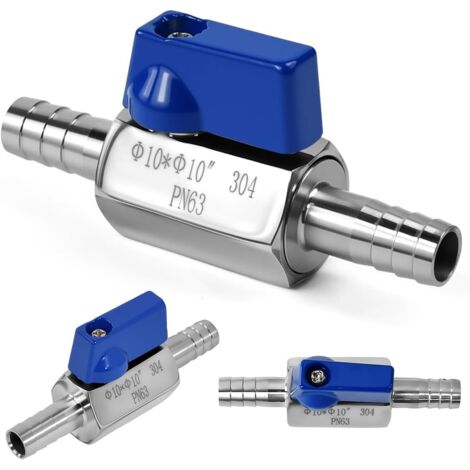 Stainless Steel Ball Valve, 10mm Ball Valve with Pin Mini Stop Switch Valve Mini Ball Valve for Water, Gas, Oil