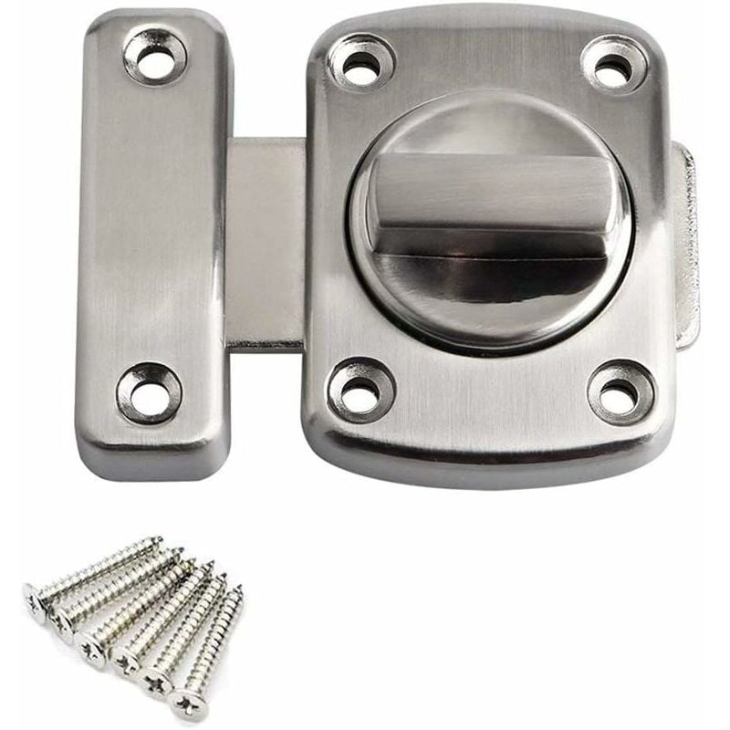Hoopzi - Stainless Steel Bathroom Latch Quarter Turn Bolt Lock Cabinet Door Latch Bolt Bolt Door Latch Small Theft Protection Lock, Applicable to