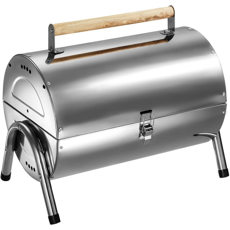 BBQ stainless steel - charcoal grill, barbecue, charcoal bbq - silver