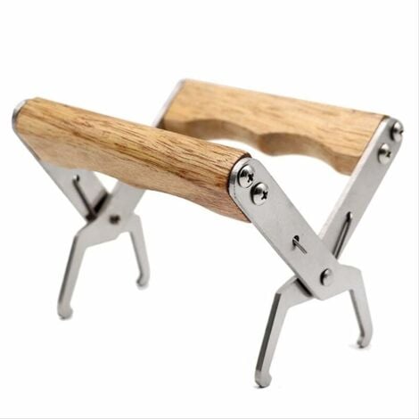 AOUGO Stainless Steel Beehive Frame Lifter Plier, Beekeeper Tool, Beehive Frame Handle Holder